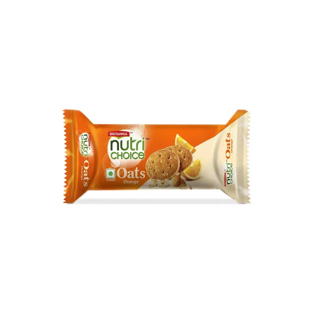 Britannia Nutri Choice Oats Orange Cookies 75 Gm
