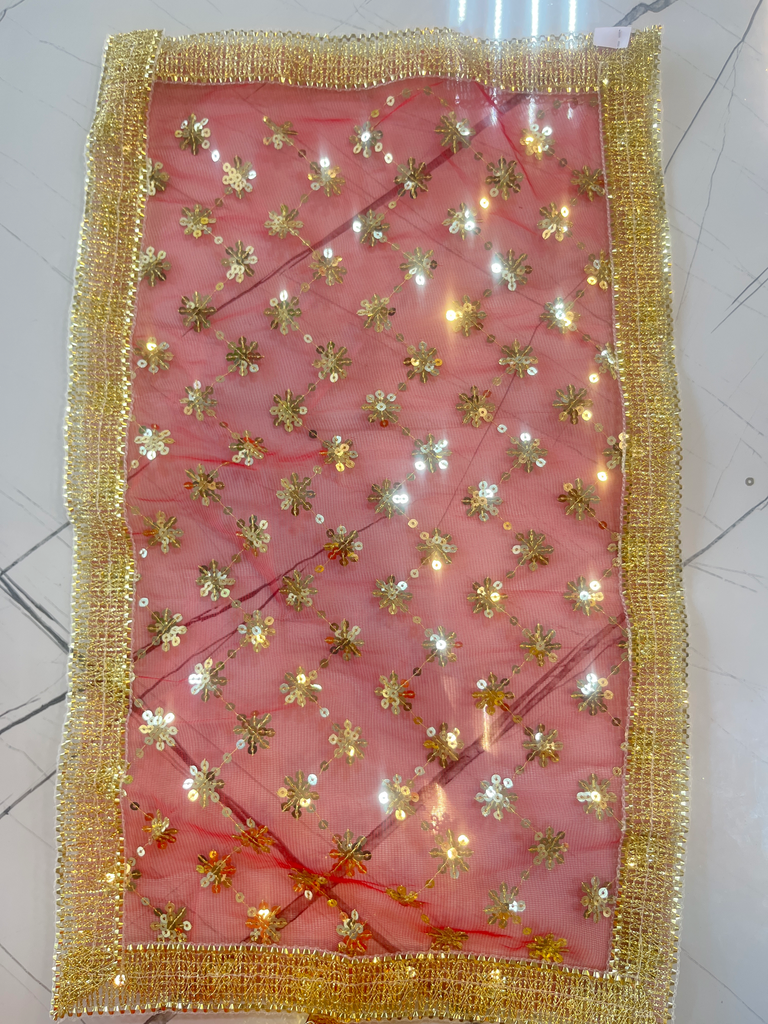 KTD Gopala Fancy Net Mix Chunni No. 10 (32x54)cm