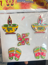 KTD Gopala Sticker Shubh Labh Charan & Swastik Set 12Dh