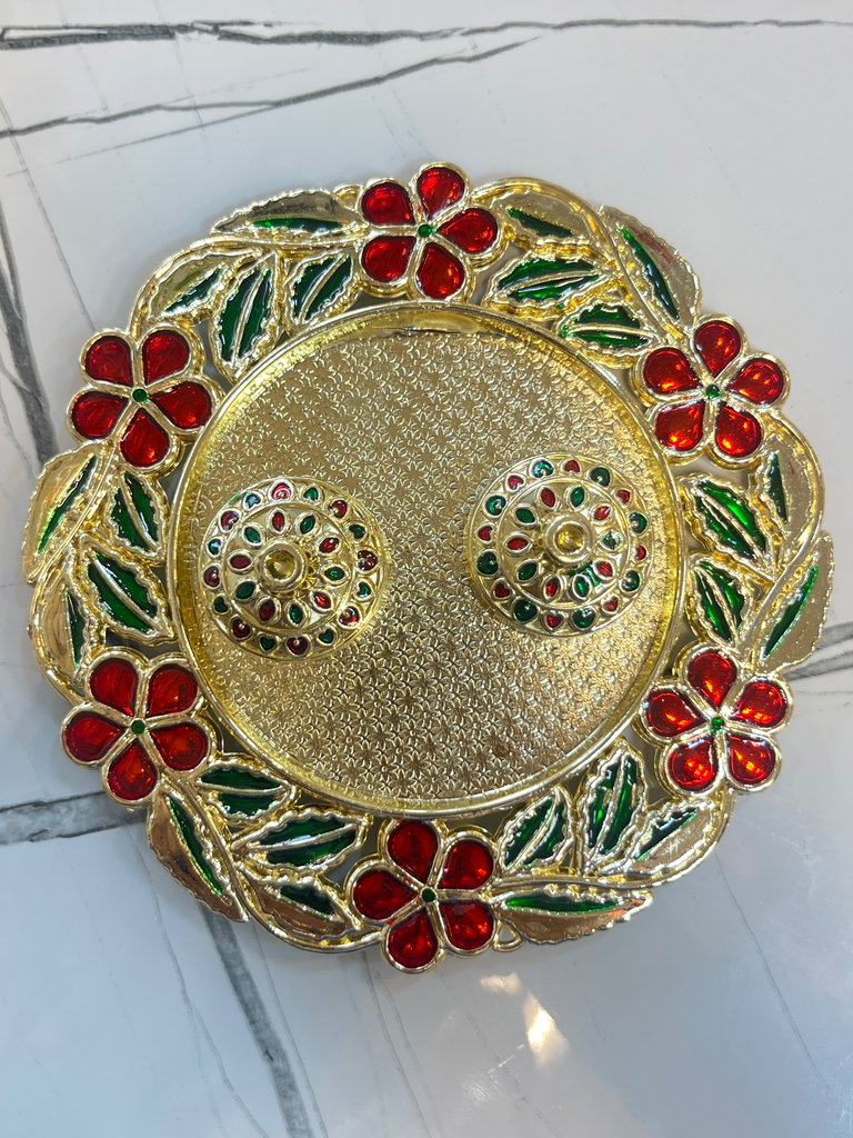 KTD Gopala Plastic Kumkum Roli Thali (Med) 10Dh