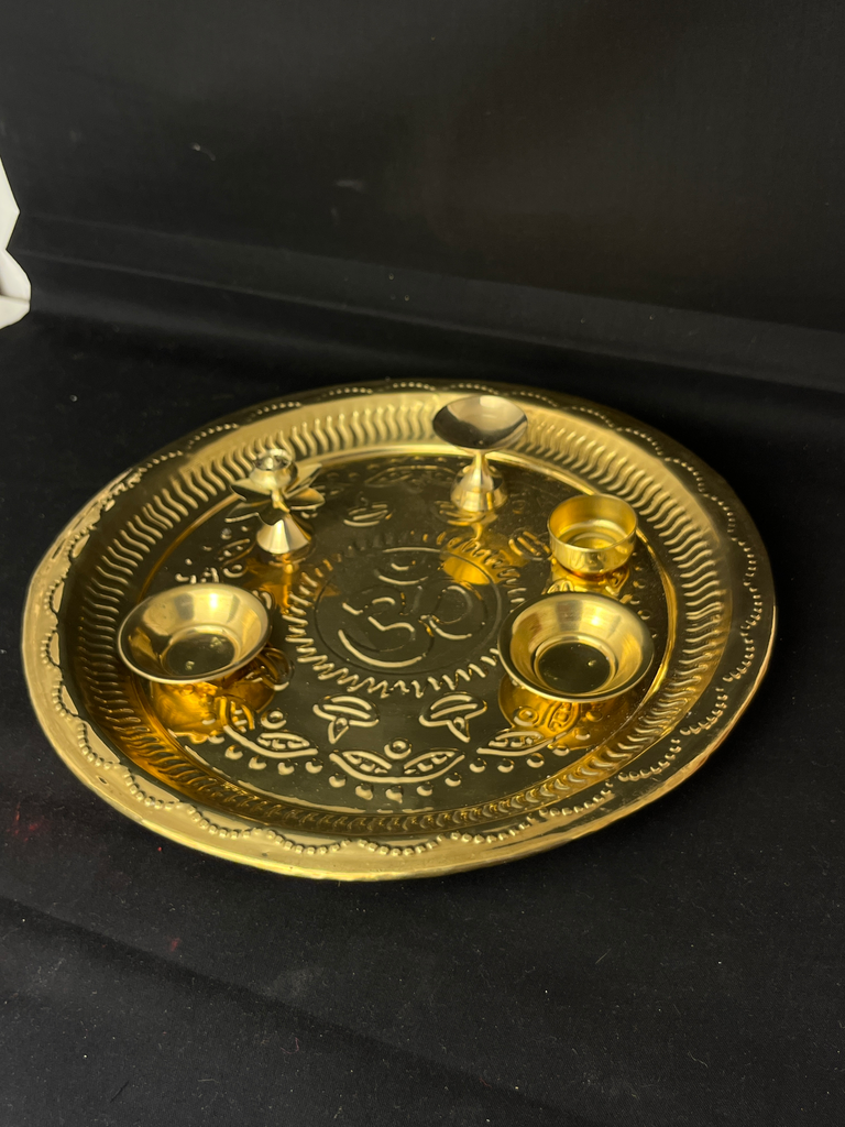 KTD Gopala Brass 5P Thali 28.5cm 35Dh