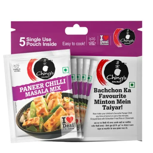 Chings Secret Paneer Chili Masala - Vegetarian 5 X 20 Gr
