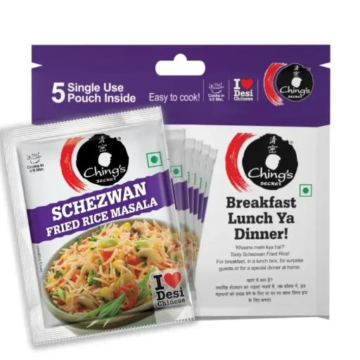 Chings Secret Schezwan Fried Rice Masala - Vegetarian 5 X 20 Gr