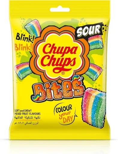 Chupa Chups Mixed Fruit Sour Bites 85.5 Gm