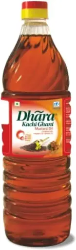Dhara Kachi Ghani Mustard Oil 1 Lt