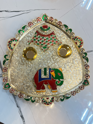 KTD Gopala Plastic Kumkum Roli Thali (Big) 12Dh