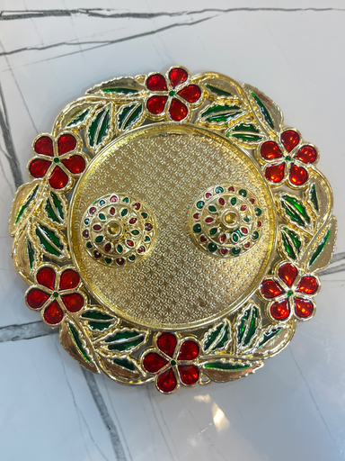 KTD Gopala Plastic Kumkum Roli Thali (Med) 10Dh