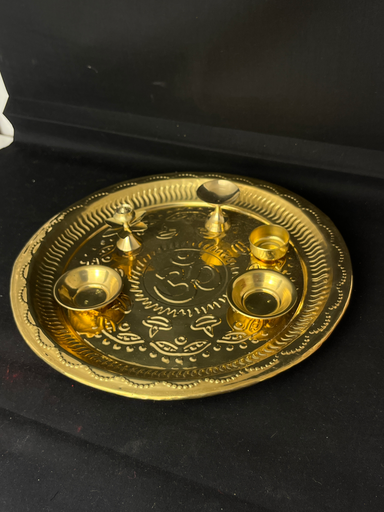 KTD Gopala Brass 5P Thali 28.5cm 35Dh
