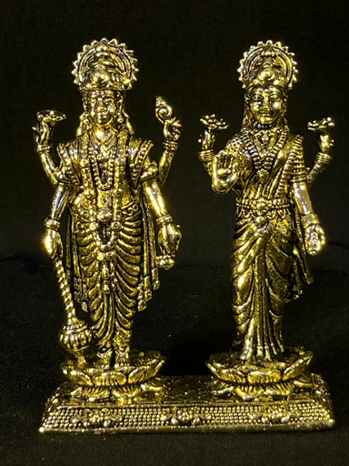 KTD Gopala Lakshmi & Vishnu Ji 5.9cm Brass (Prem) 179Dh